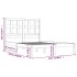 Estructura de cama de madera maciza de pino negro 200x200
