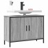 Armario lavabo baño madera ingeniería gris Sonoma 80x30x60