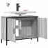 Armario lavabo baño madera ingeniería gris Sonoma 80x30x60