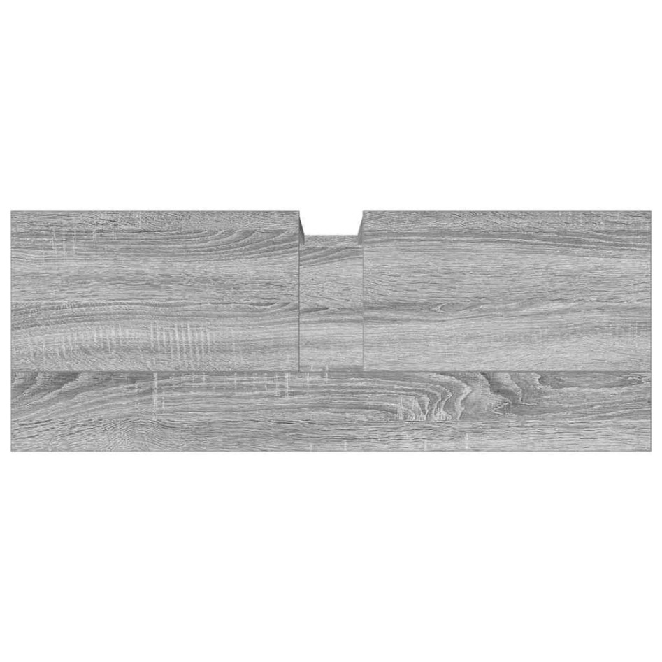 Armario lavabo baño madera ingeniería gris Sonoma 80x30x60