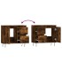 Armario de baño madera contrachapada roble ahumado 65x33x60