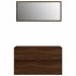 Set de muebles baño 2 pzas madera contrachapada marrón