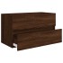 Set de muebles baño 2 pzas madera contrachapada marrón