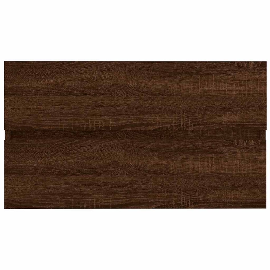 Set de muebles baño 2 pzas madera contrachapada marrón