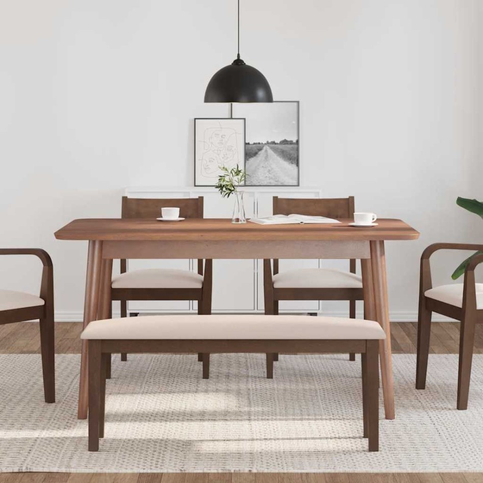 Banco 110 cm madera maciza marrón