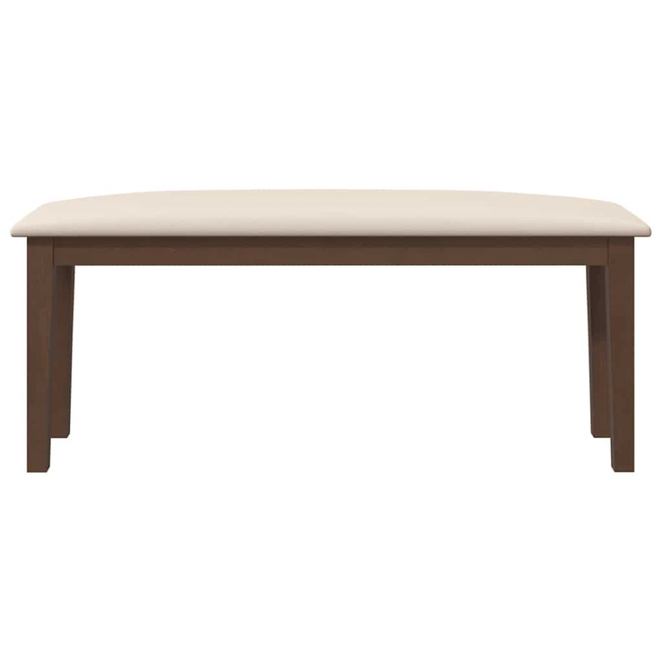 Banco 110 cm madera maciza marrón