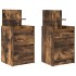 Mesillas de noche con 2 cajones 2 uds roble ahumado 38x34x80
