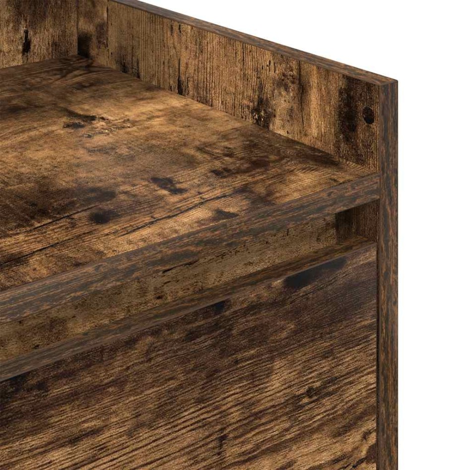 Mesillas de noche con 2 cajones 2 uds roble ahumado 38x34x80