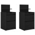 Mesillas de noche con 2 cajones 2 uds. Negro 38x34x80