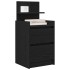 Mesillas de noche con 2 cajones 2 uds. Negro 38x34x80