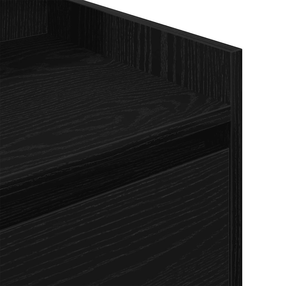 Mesillas de noche con 2 cajones 2 uds. Negro 38x34x80