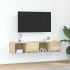 Muebles de TV 2 uds madera ingeniería roble Sonoma