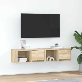 Muebles de TV 2 uds madera ingeniería roble Sonoma