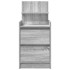 Mesillas de noche con 2 cajones 2 uds gris Sonoma 38x34x80
