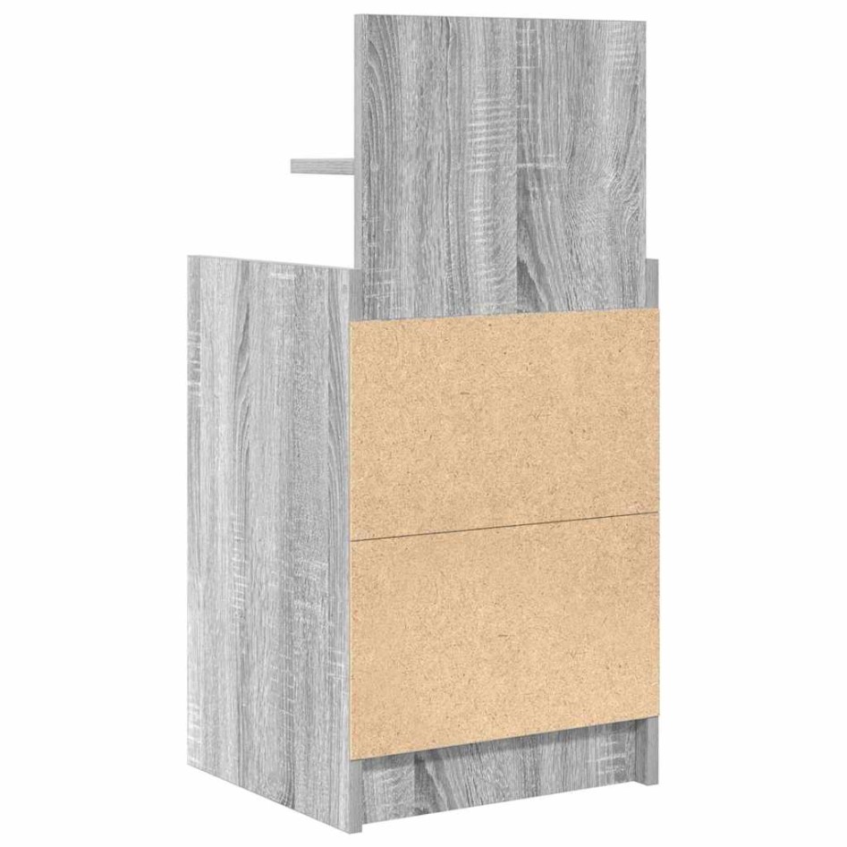 Mesillas de noche con 2 cajones 2 uds gris Sonoma 38x34x80