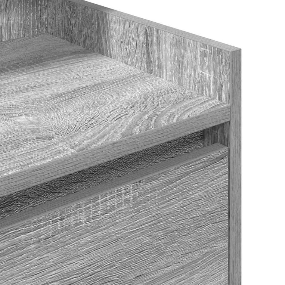 Mesillas de noche con 2 cajones 2 uds gris Sonoma 38x34x80