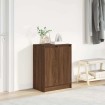 Zapatero de madera de roble marrón 57x34x76 cm