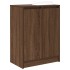 Zapatero de madera de roble marrón 57x34x76