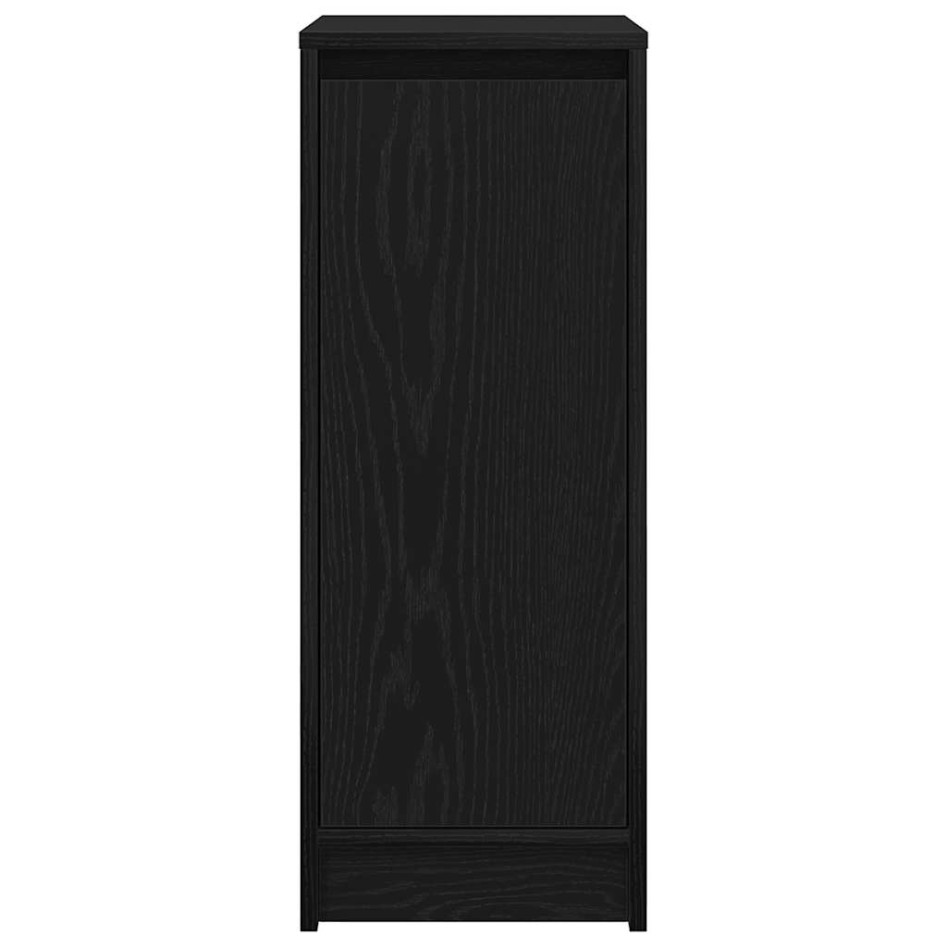 Zapatero de madera de roble negro 29,5x34x76