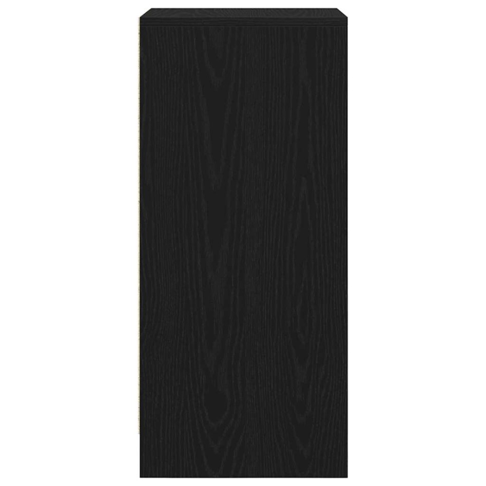 Zapatero de madera de roble negro 29,5x34x76