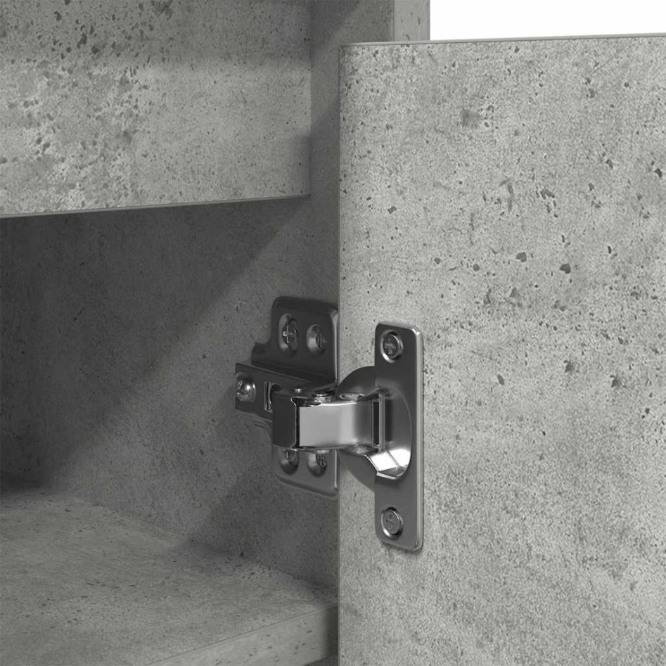 Zapatero gris hormigón 29,5x34x76 cm madera de