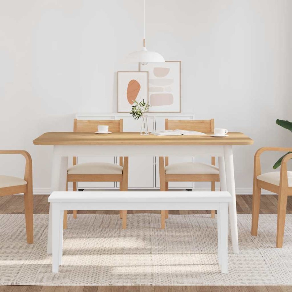 Banco 110 cm madera maciza caucho