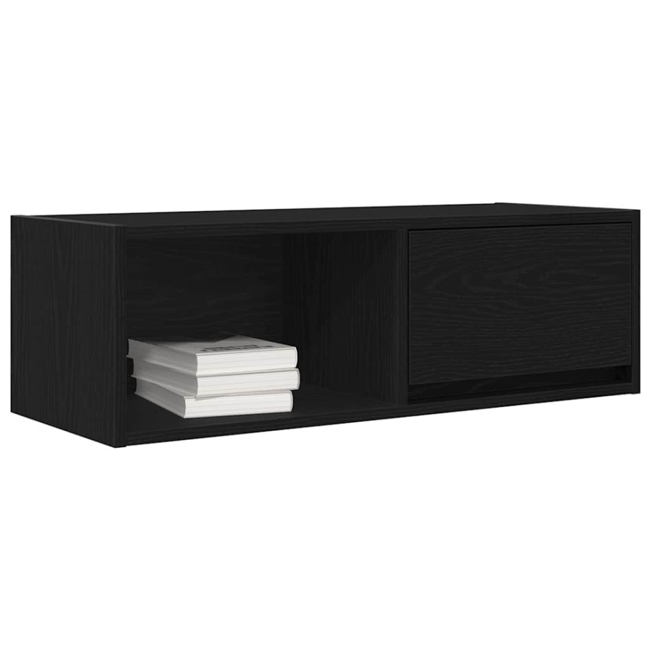 Muebles de TV 2 uds Roble Negro 80x31x25,5 cm Madera