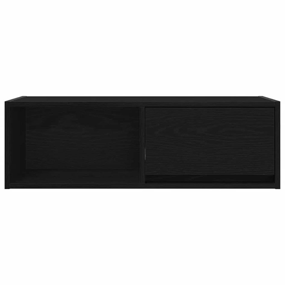 Muebles de TV 2 uds Roble Negro 80x31x25,5 cm Madera