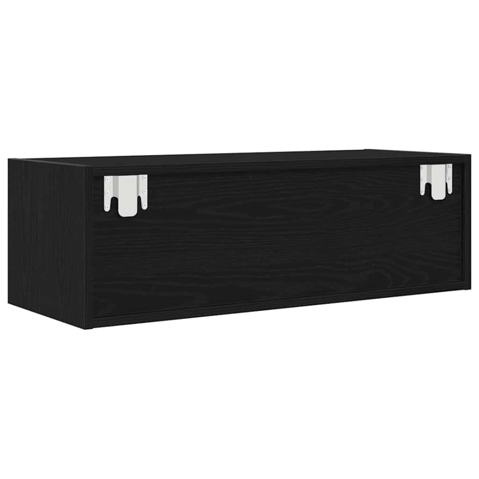 Muebles de TV 2 uds Roble Negro 80x31x25,5 cm Madera