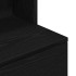 Mesilla de noche de madera de ingeniería negra 39x35x125