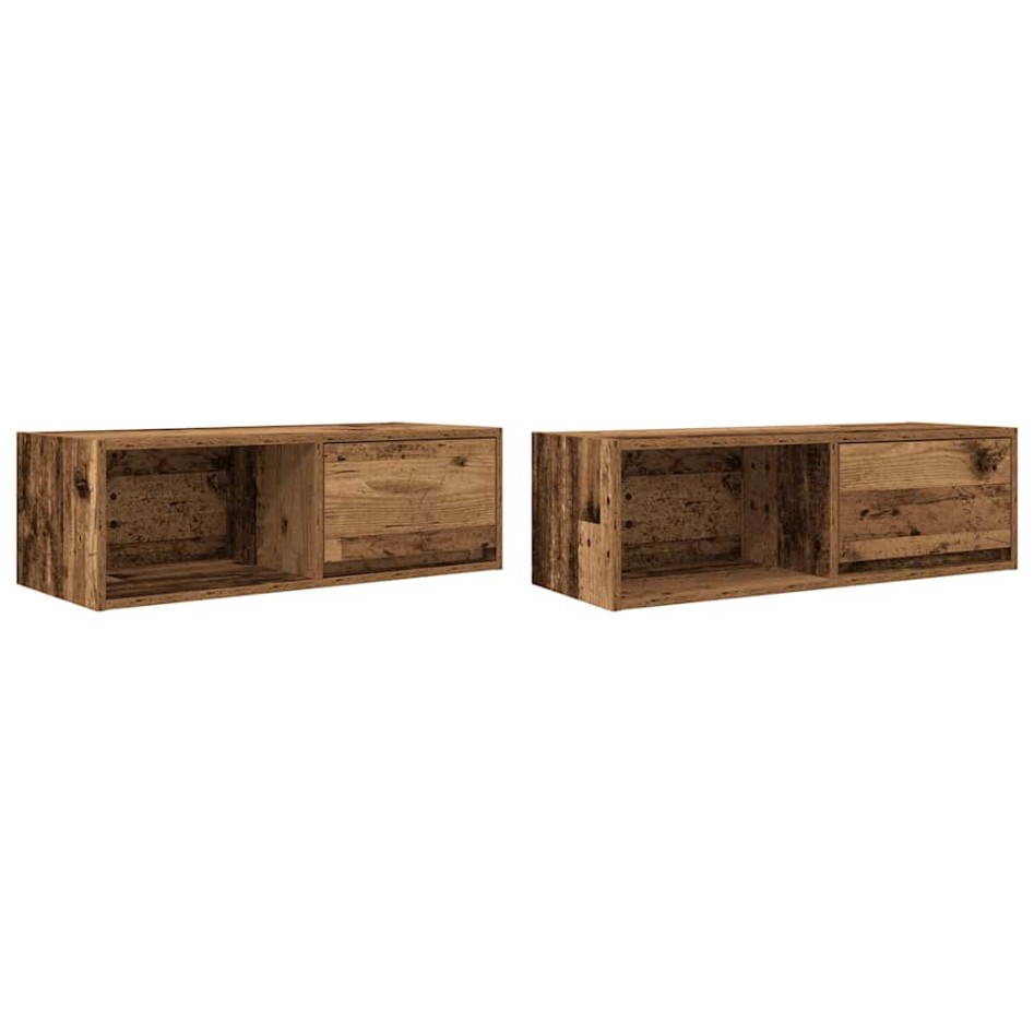 Muebles de TV 2 uds 80x31x25,5 cm Madera ingeniería
