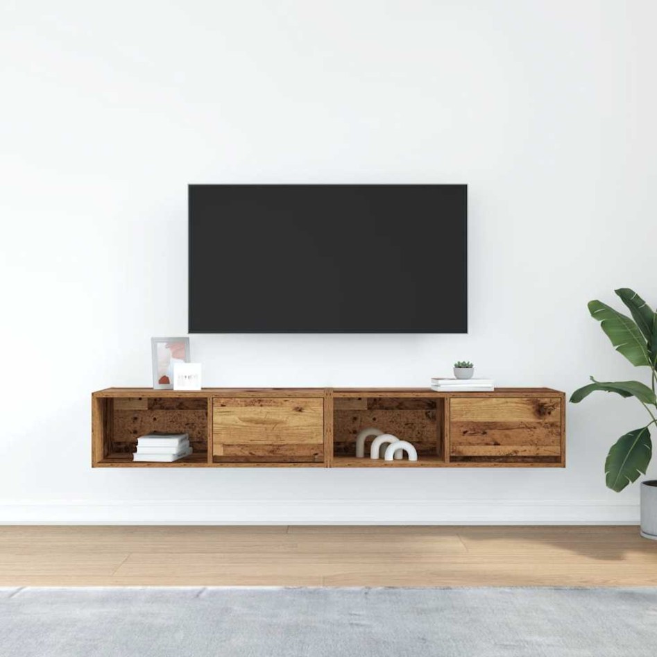 Muebles de TV 2 uds 80x31x25,5 cm Madera ingeniería