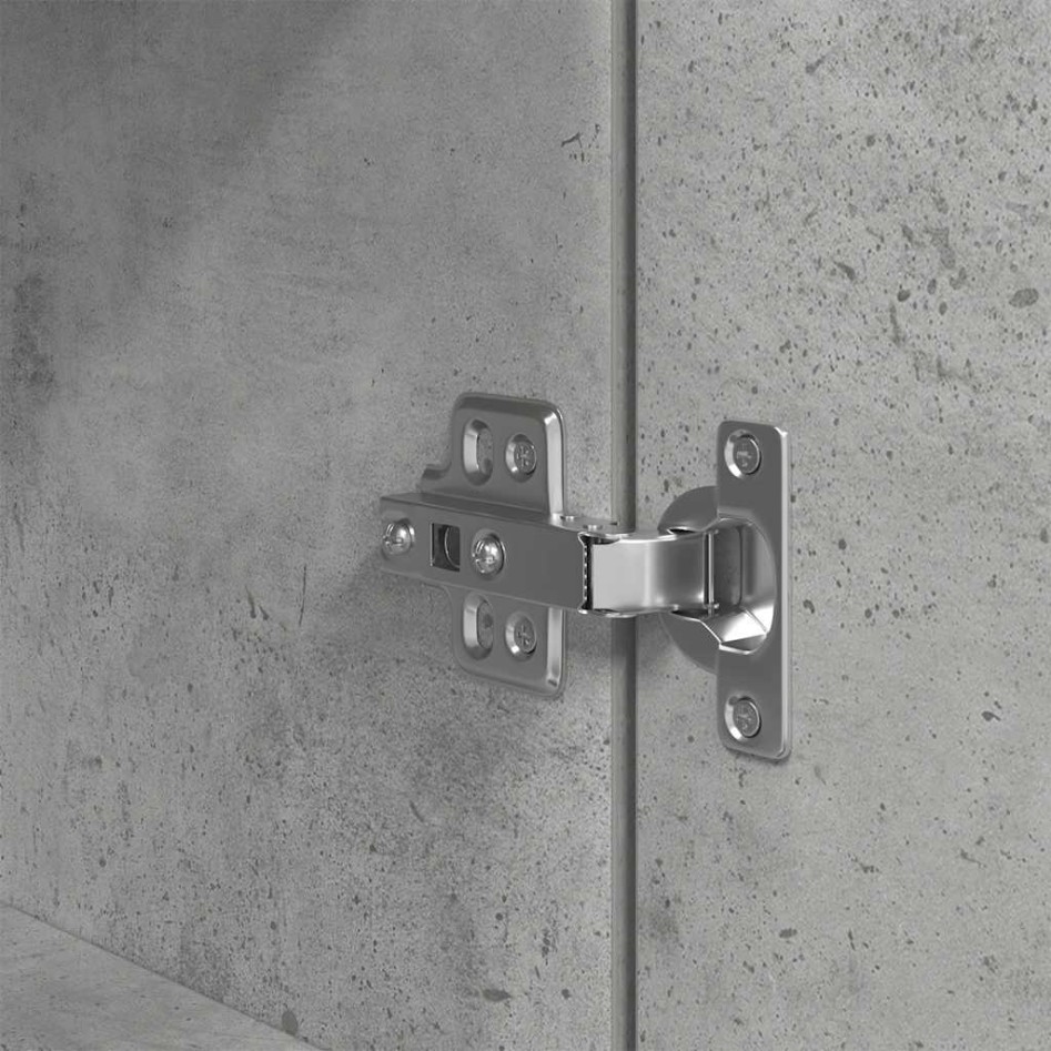 Mesilla de noche gris hormigón 39x35x125cm madera de