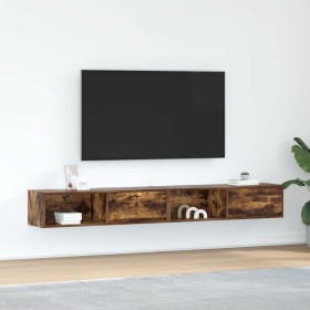 Muebles de TV 2 uds madera ingeniería color roble