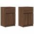 Mesitas de noche 2 uds madera roble marrón 39x35x65