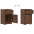 Mesitas de noche 2 uds madera roble marrón 39x35x65