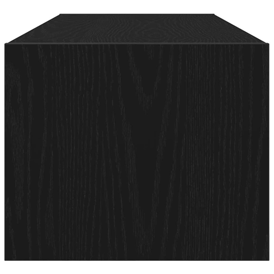 Mueble de TV de madera de roble negro 100x31x25,5