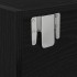 Mueble de TV de madera de roble negro 100x31x25,5