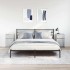 Mesitas de noche 2 uds madera contrachapada gris 39x35x65
