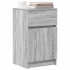 Mesitas de noche 2 uds madera contrachapada gris 39x35x65