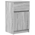 Mesitas de noche 2 uds madera contrachapada gris 39x35x65
