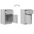 Mesitas de noche 2 uds madera contrachapada gris 39x35x65