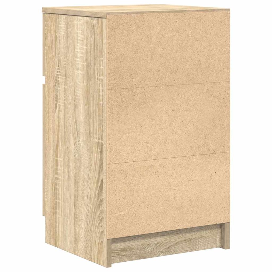 Mesitas noche 2 uds madera ingeniería roble Sonoma 39x35x65