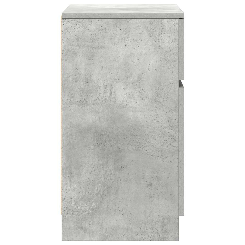 Mesitas de noche 2 uds madera contrachapada gris 39x35x65