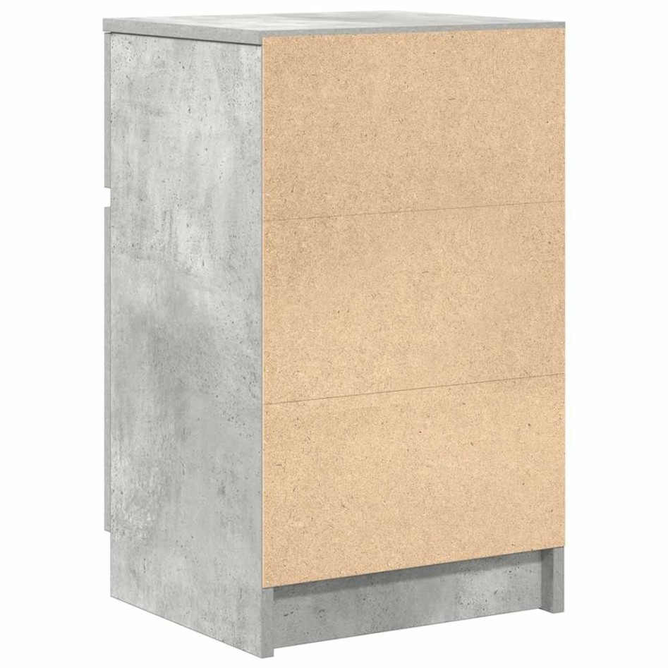 Mesitas de noche 2 uds madera contrachapada gris 39x35x65