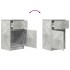 Mesitas de noche 2 uds madera contrachapada gris 39x35x65