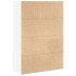Estantería de madera de ingeniería blanca 80x30x114