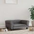 Cama para perros de cuero sintético gris 70x45x30
