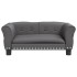 Cama para perros de cuero sintético gris 70x45x30
