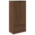 Armario con cajón de roble marrón 55,5x34x119,5